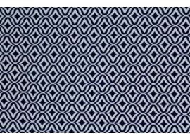 Tkanina Drukowana Sukienkowa Garniturowa Geometryczny Wzór Granatowy Błękitny